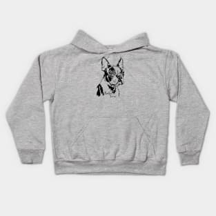 Boston Terrier dog portrait dog lover Kids Hoodie